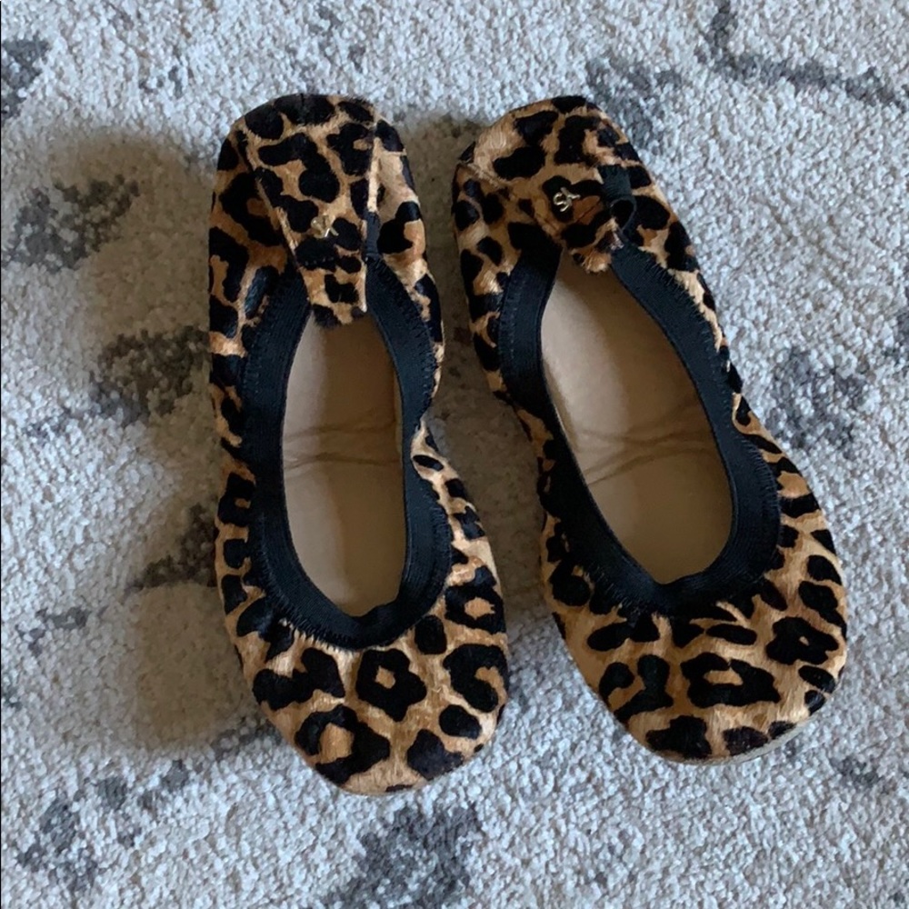 Leopard Calf Hair Ballet Flats